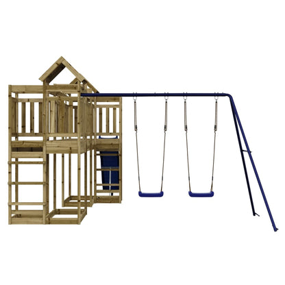 Outdoor Playset Pine Impregnated Pine Wood 142.5 x 224.8 x 93.7 in