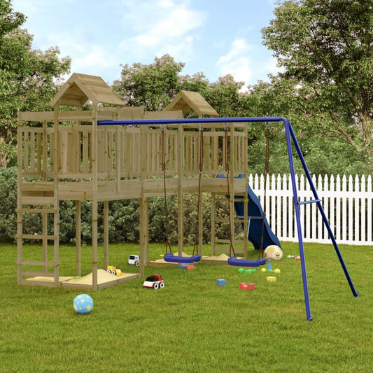 Outdoor Playset Pine Impregnated Pine Wood 142.5 x 224.8 x 93.7 in