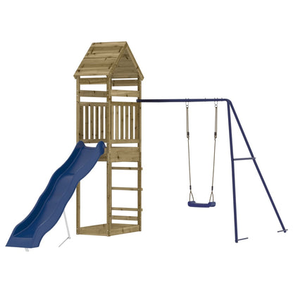 Outdoor Playset Pine, Blue Treated pinewood Large Tough