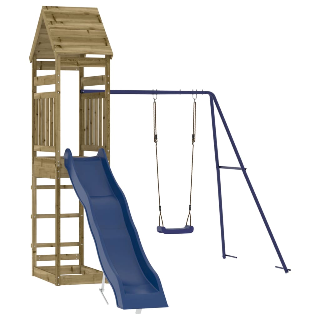 Outdoor Playset Pine, Blue Treated pinewood Large Tough