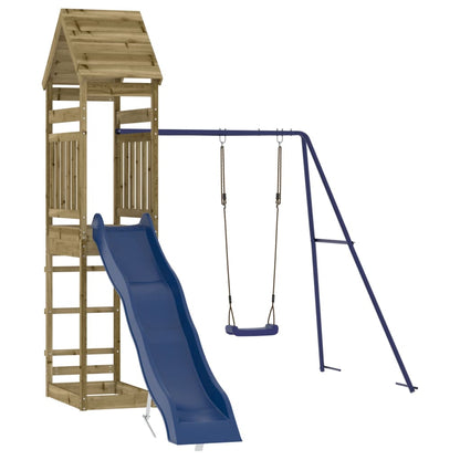 Outdoor Playset Pine, Blue Treated pinewood Large Tough