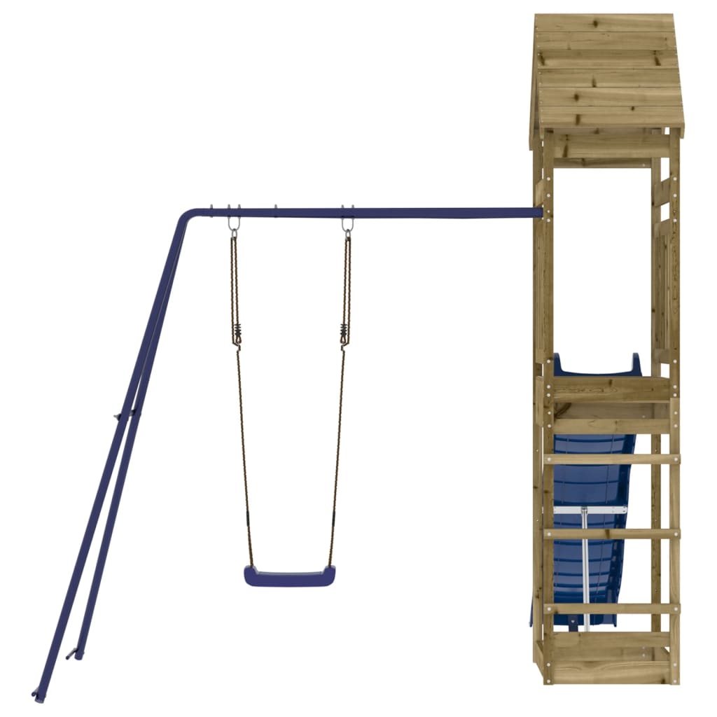 Outdoor Playset Pine, Blue Treated pinewood Large Tough