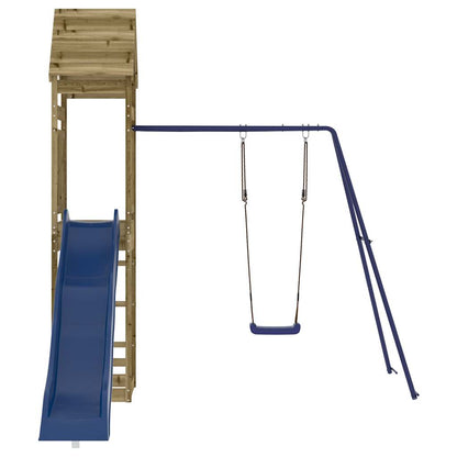Outdoor Playset Pine, Blue Treated pinewood Large Tough
