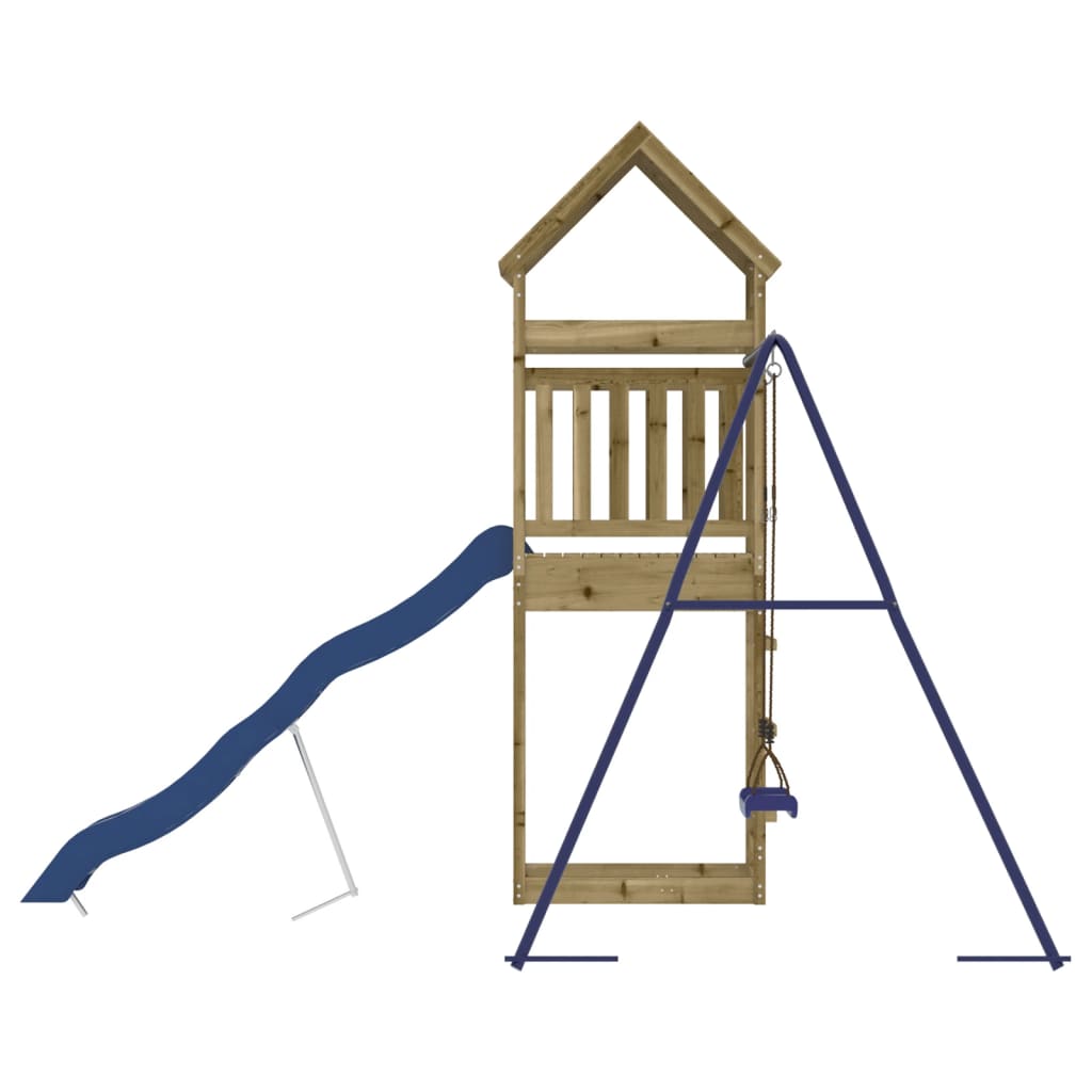 Outdoor Playset Pine, Blue Treated pinewood Large Tough