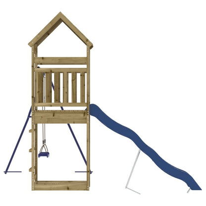 Outdoor Playset Pine, Blue Treated pinewood Large Tough