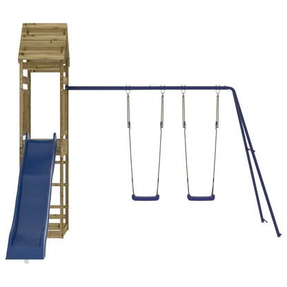 Outdoor Playset Natural Wood, Blue