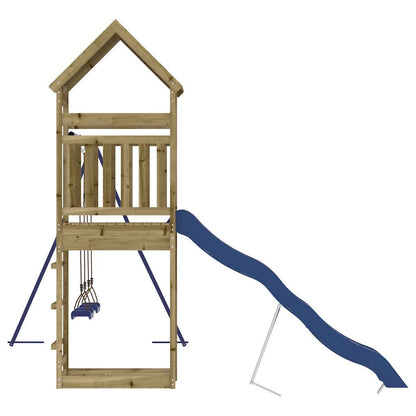 Outdoor Playset Natural Wood, Blue