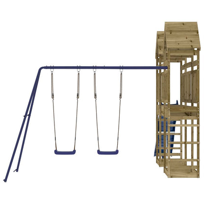 Outdoor Playset Natural wood, Blue Treated wood - Pine, Polypropylene