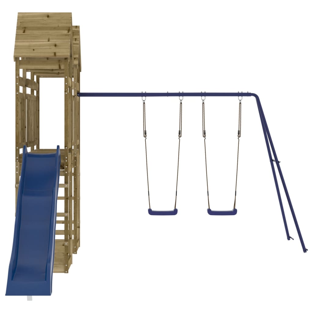 Outdoor Playset Natural wood, Blue Treated wood - Pine, Polypropylene