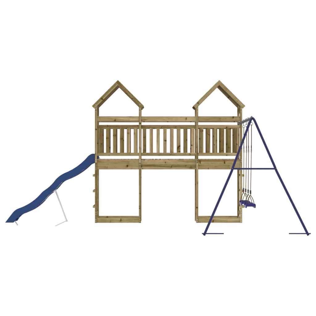 Outdoor Playset Natural wood, Blue Treated wood - Pine, Polypropylene