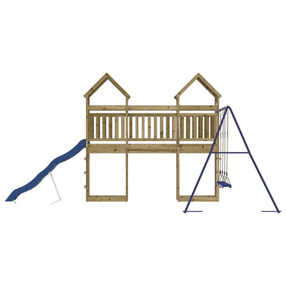 Outdoor Playset Natural wood, Blue Treated wood - Pine, Polypropylene