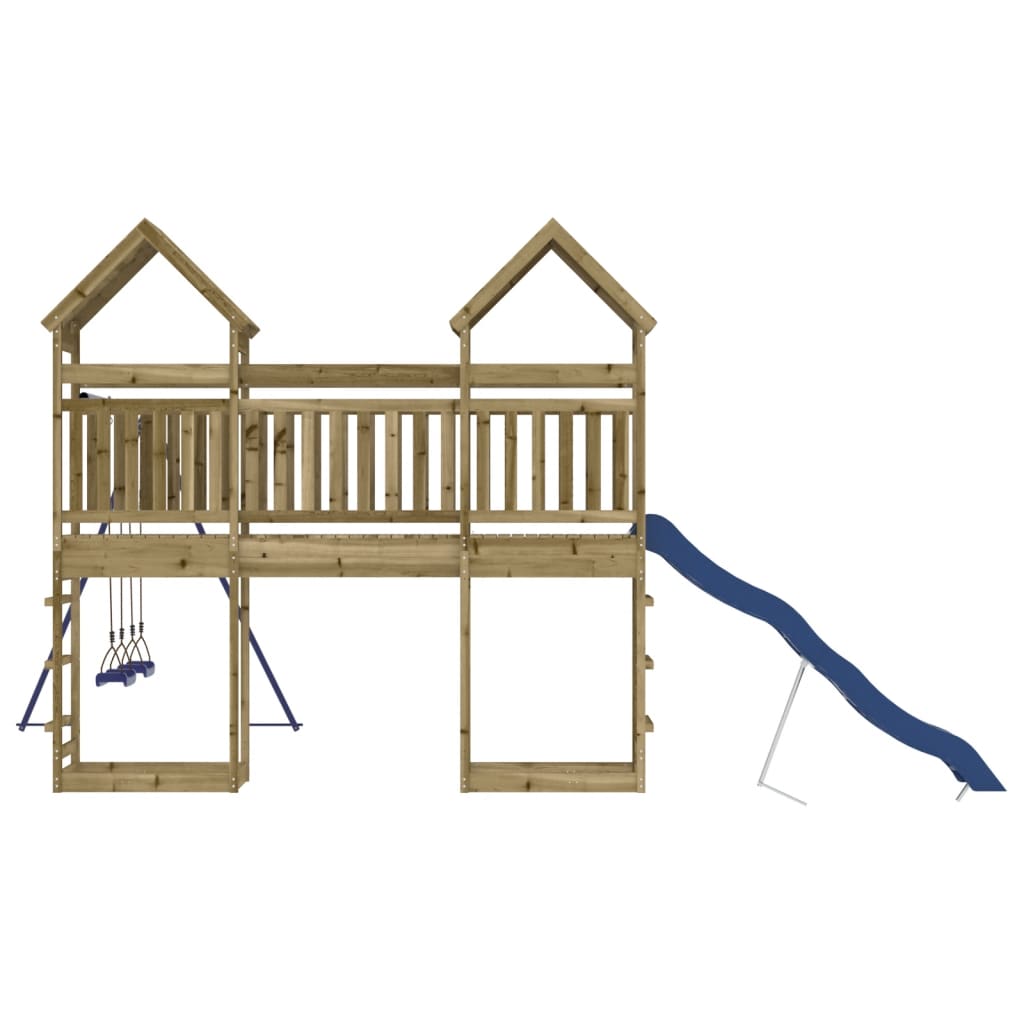 Outdoor Playset Natural wood, Blue Treated wood - Pine, Polypropylene