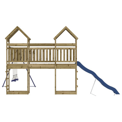 Outdoor Playset Natural wood, Blue Treated wood - Pine, Polypropylene