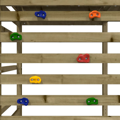 Outdoor Playset Brown and Blue Treated Pine Wood and Polypropylene