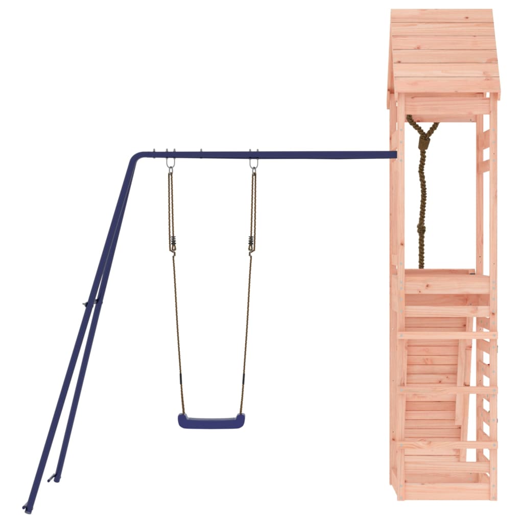 Outdoor Playset Brown and Blue Solid Douglas Fir wood Large