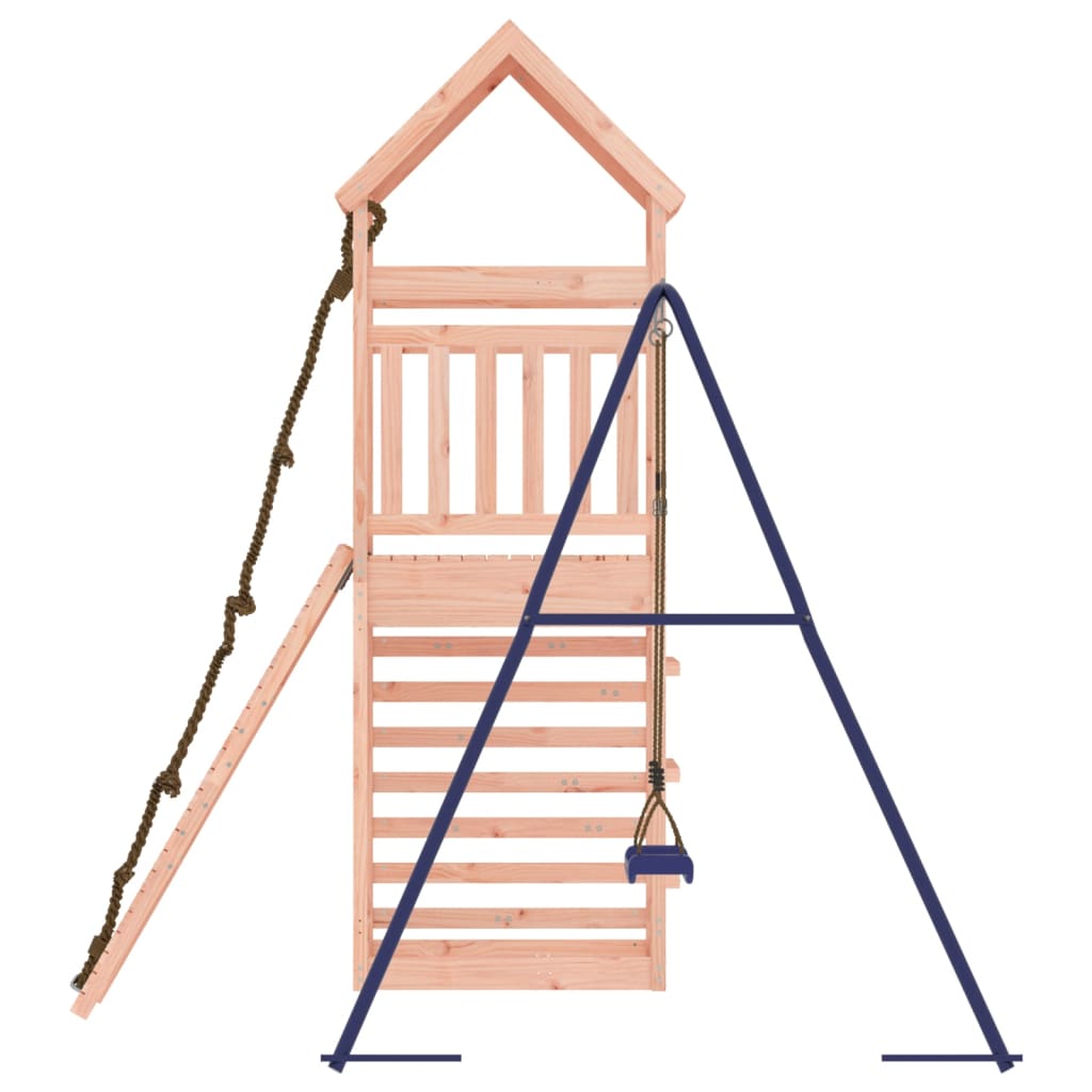Outdoor Playset Brown and Blue Solid Douglas Fir wood Large