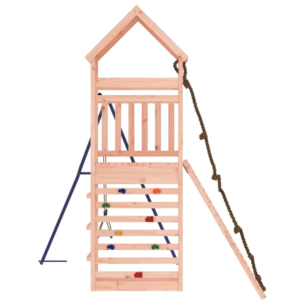 Outdoor Playset Brown and Blue Solid Douglas Fir wood Large