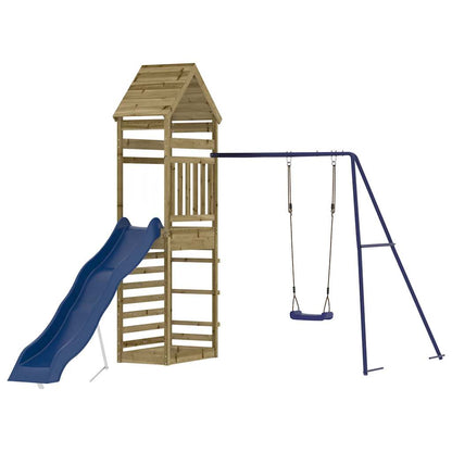 Outdoor Playset Pine wood, Blue Treated pine wood, PP Large