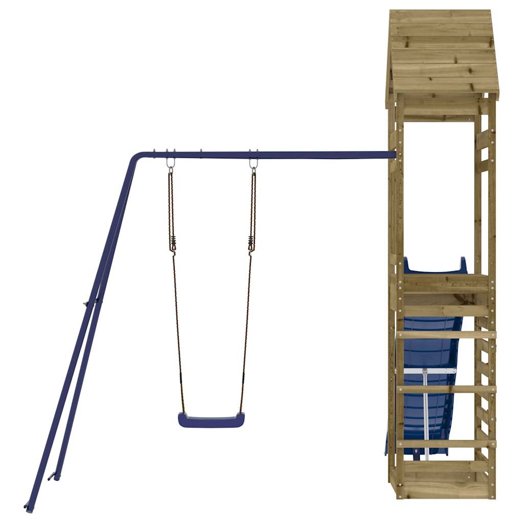 Outdoor Playset Pine wood, Blue Treated pine wood, PP Large
