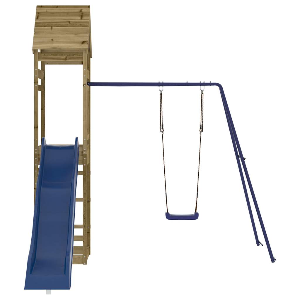 Outdoor Playset Pine wood, Blue Treated pine wood, PP Large