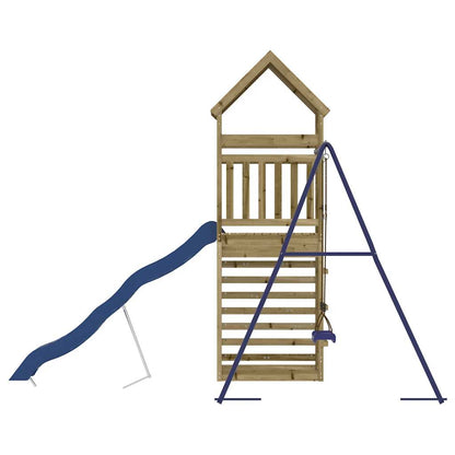 Outdoor Playset Pine wood, Blue Treated pine wood, PP Large