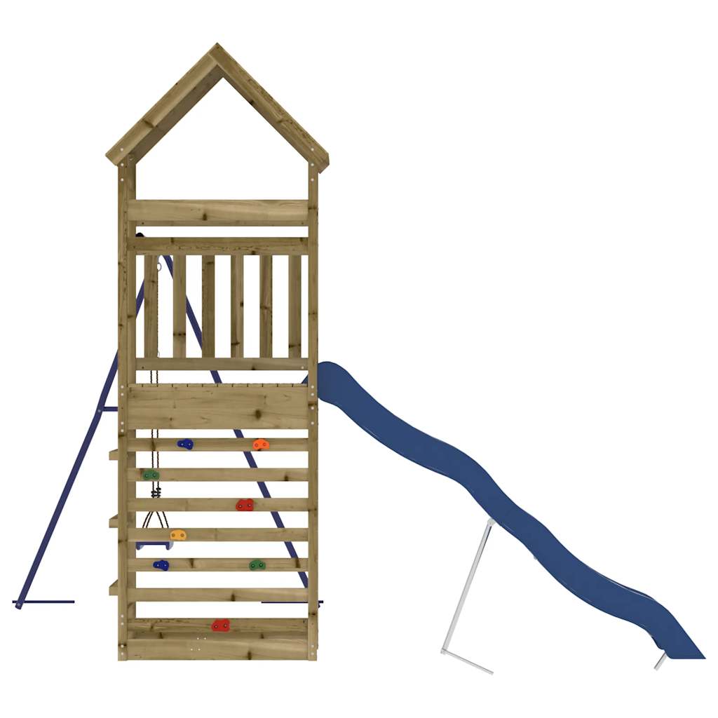 Outdoor Playset Pine wood, Blue Treated pine wood, PP Large