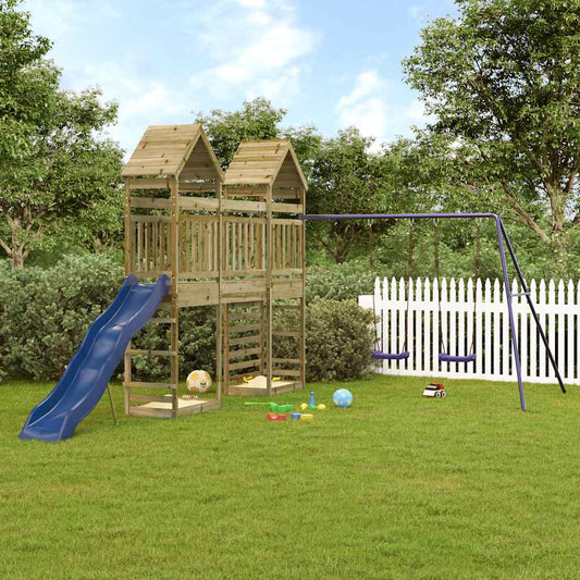 Outdoor Playset Pine Wood Treated Pine Wood Large Durable