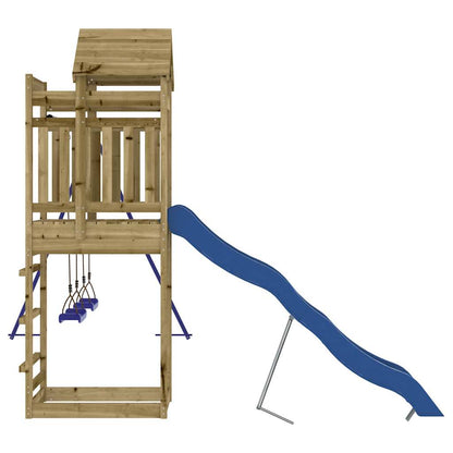 Outdoor Playset Natural wood, blue