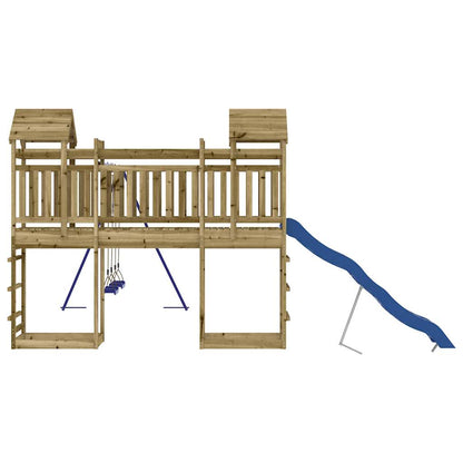 Outdoor Playset Pine Wood Pressure-treated Pinewood Large Durable