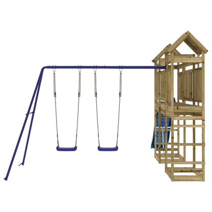 Outdoor Playset Pine Wood Pressure-treated Pinewood Large Durable