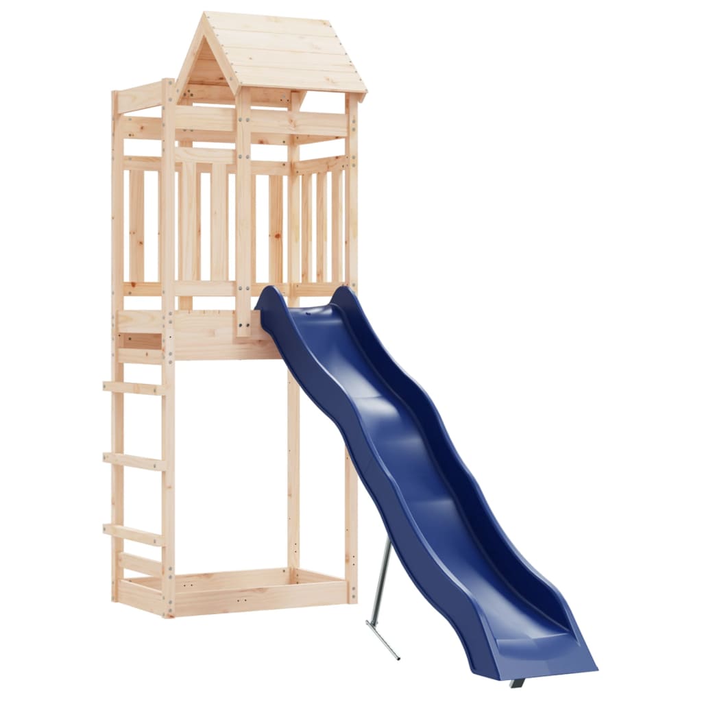 Outdoor Playset Brown Solid pine wood Large Durable