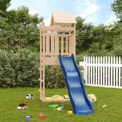 Outdoor Playset Brown Solid pine wood Large Durable