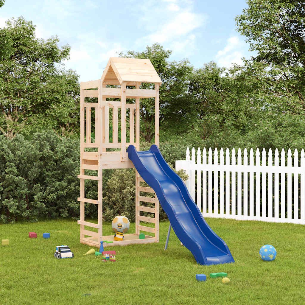 Outdoor Playset Natural Solid Pine Wood Medium Decorative Inlays