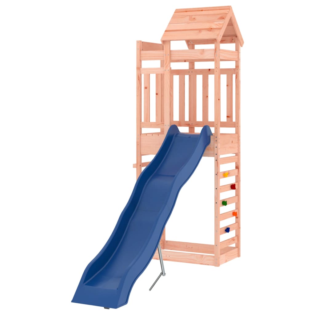 Outdoor Playset Solid Douglas Wood, Blue Large Durable