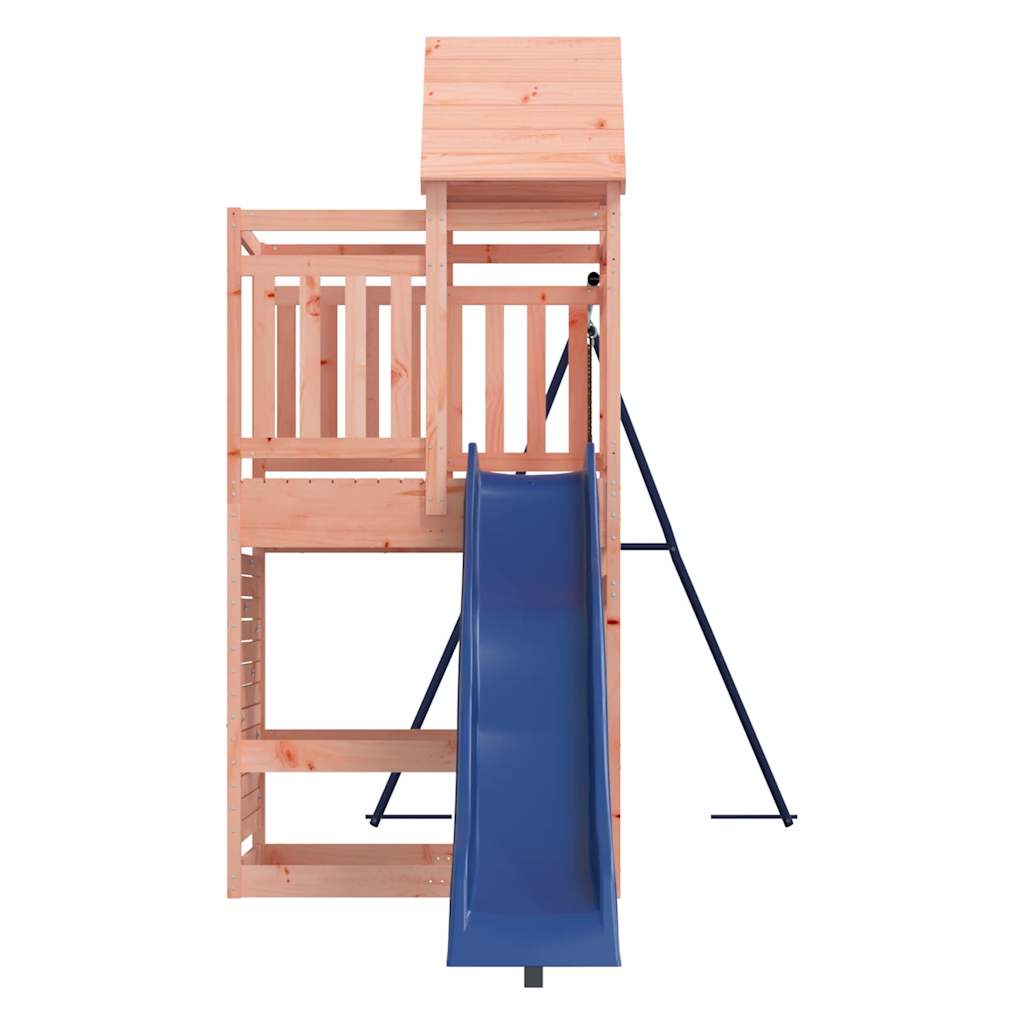 Outdoor Playset Natural wood, Blue Solid Douglas wood, Polypropylene