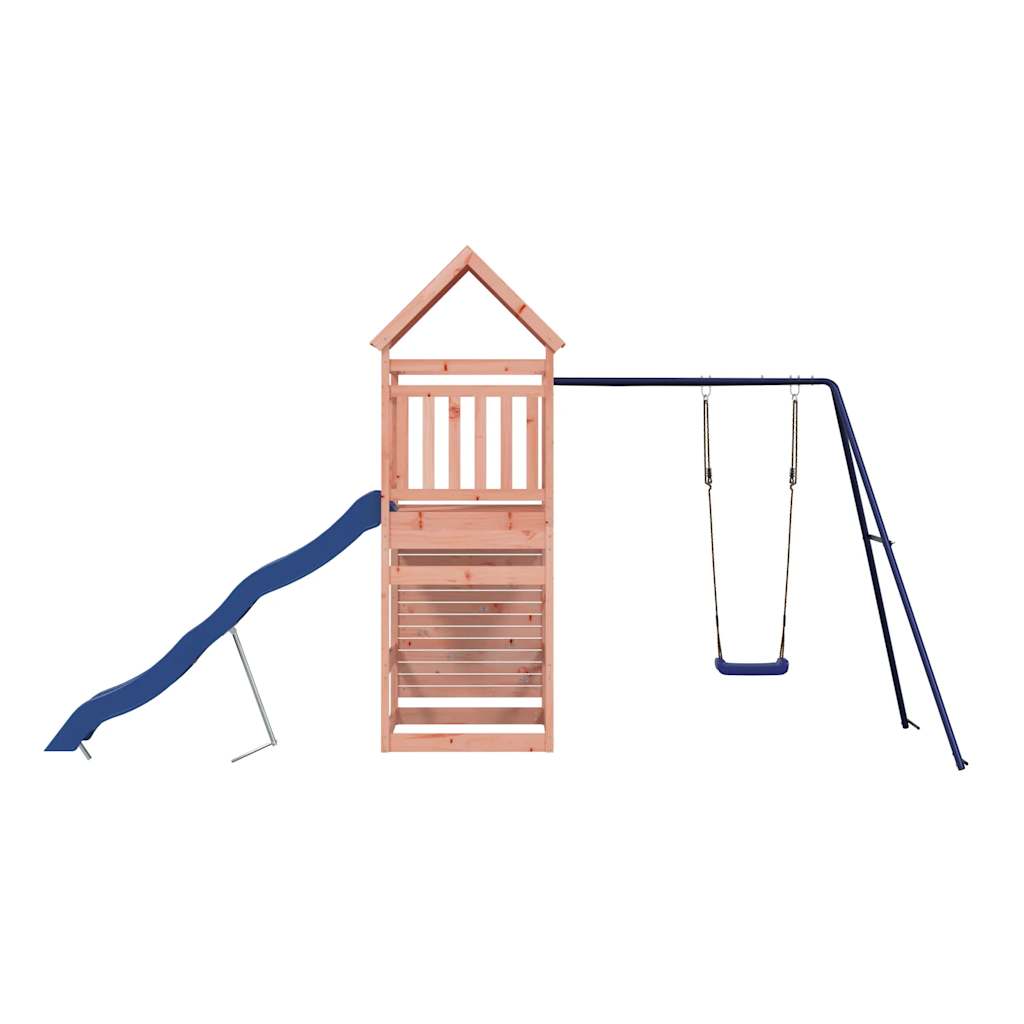 Outdoor Playset Natural wood, Blue Solid Douglas wood, Polypropylene