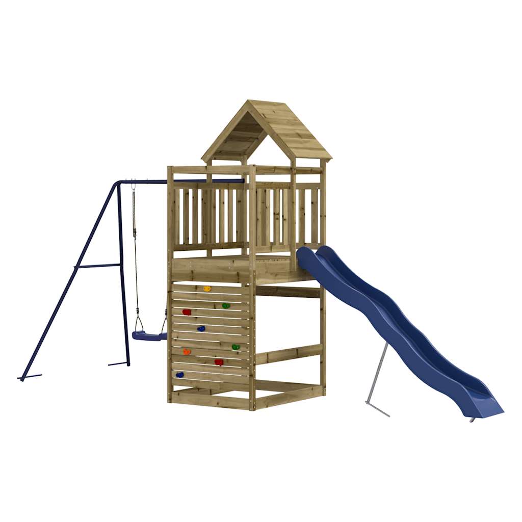 Outdoor Playset Brown and Blue