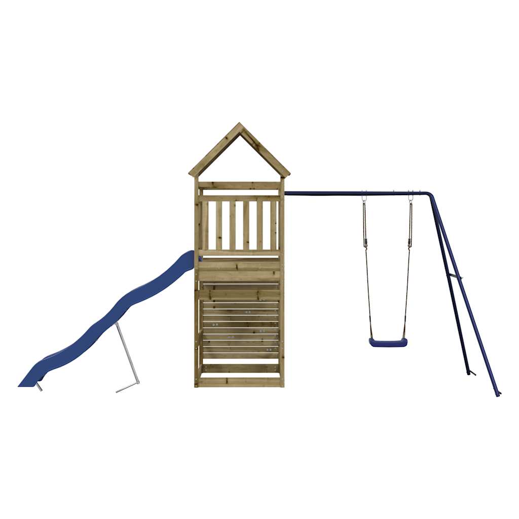 Outdoor Playset Brown and Blue
