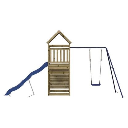 Outdoor Playset Brown and Blue