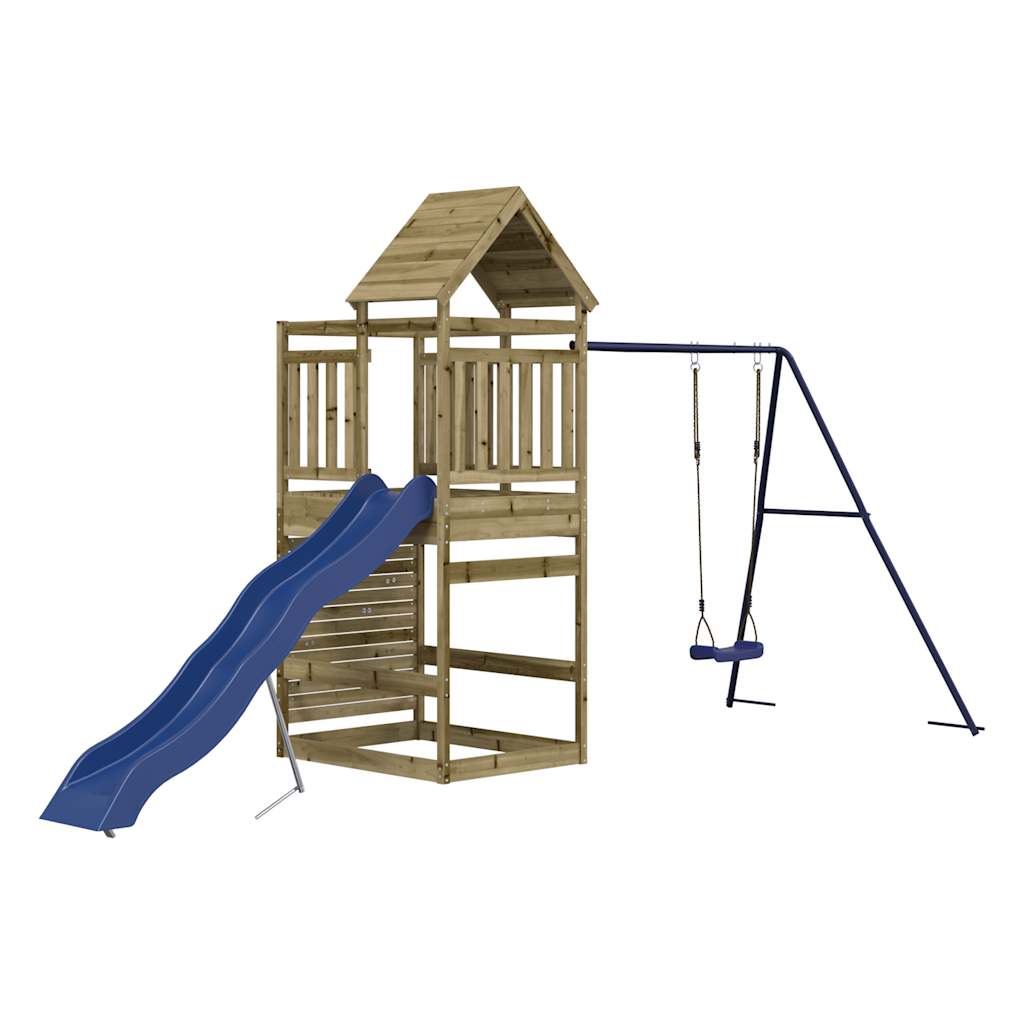Outdoor Playset Brown and Blue