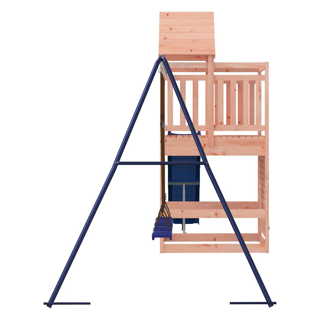 Outdoor Playset Natural wood and blue