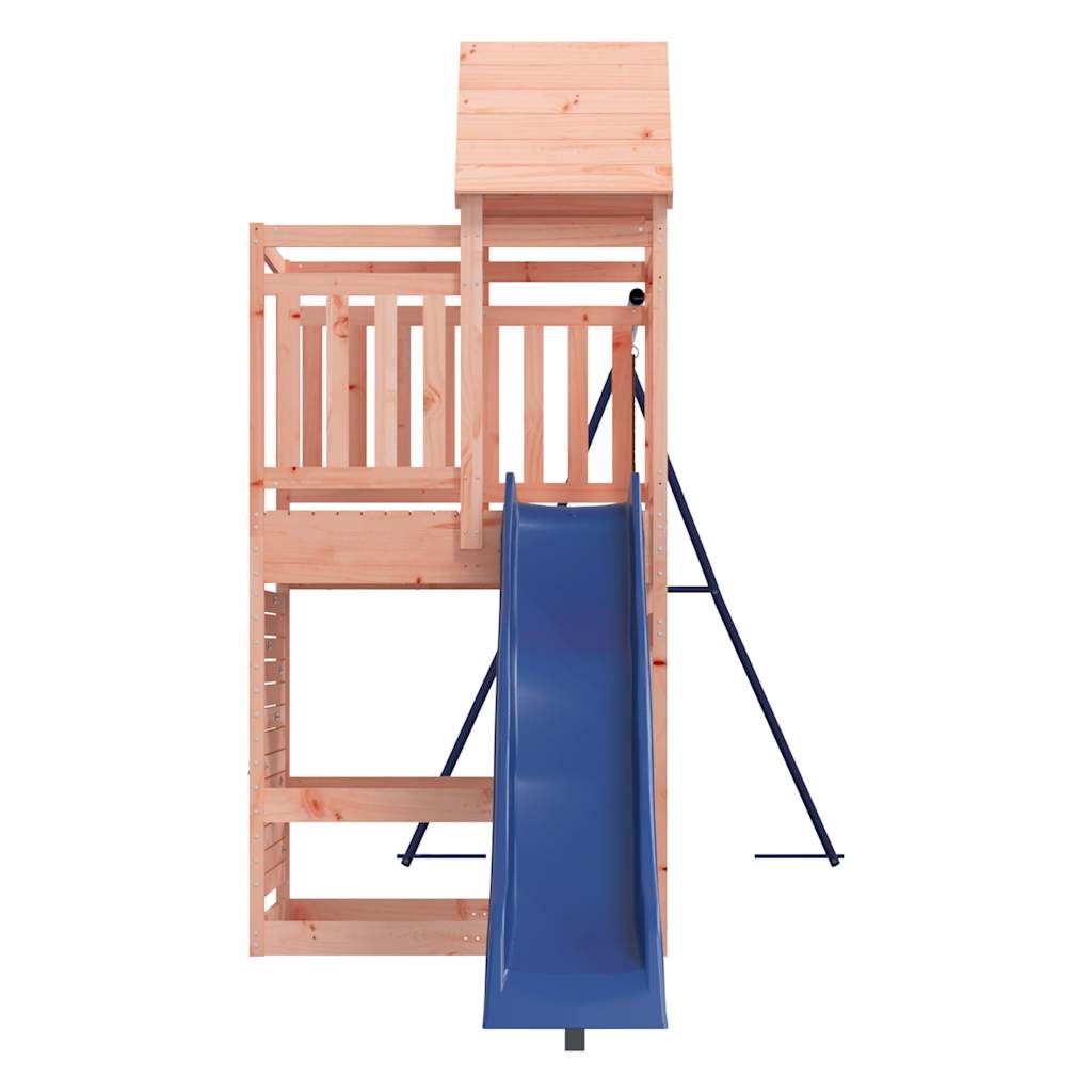 Outdoor Playset Natural wood and blue