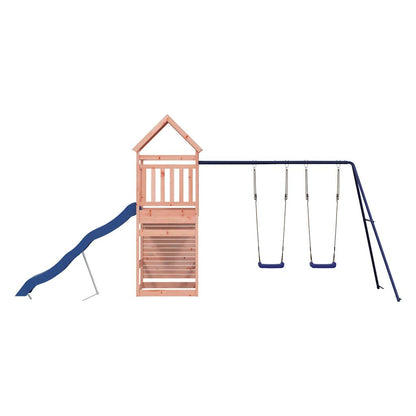 Outdoor Playset Natural wood and blue