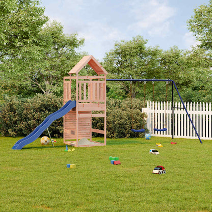 Outdoor Playset Natural wood and blue