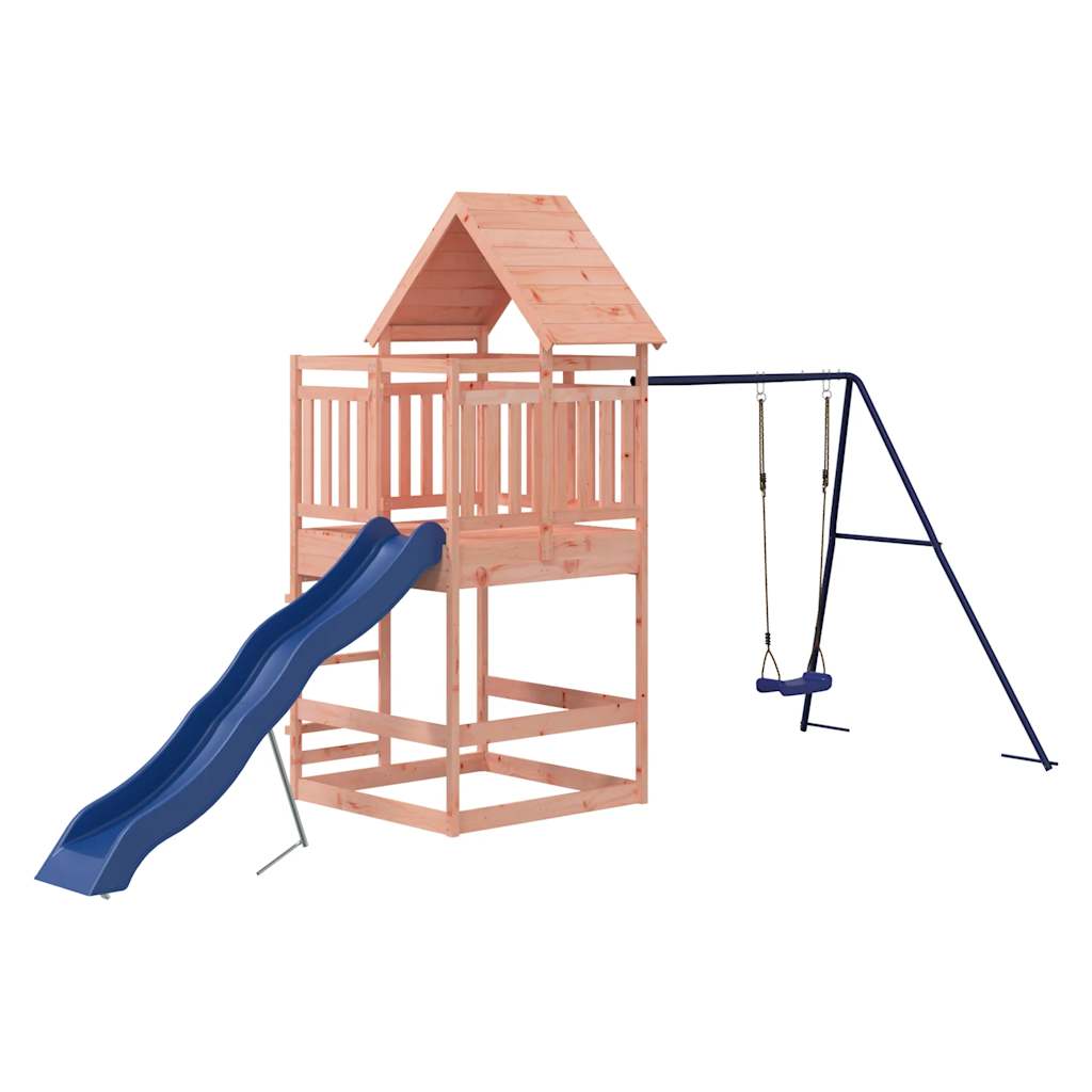 Outdoor Playset Wooden frame with blue bits Solid Douglas wood