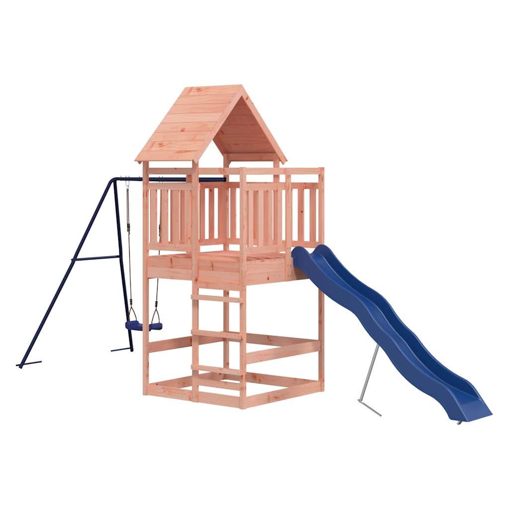 Outdoor Playset Wooden frame with blue bits Solid Douglas wood