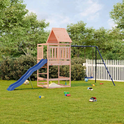 Outdoor Playset Wooden frame with blue bits Solid Douglas wood