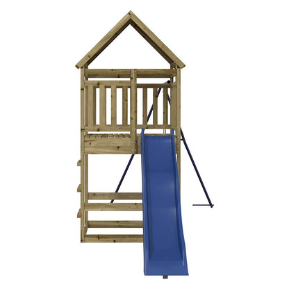 Outdoor Playset Blue Vacuum pressure treated pinewood Large
