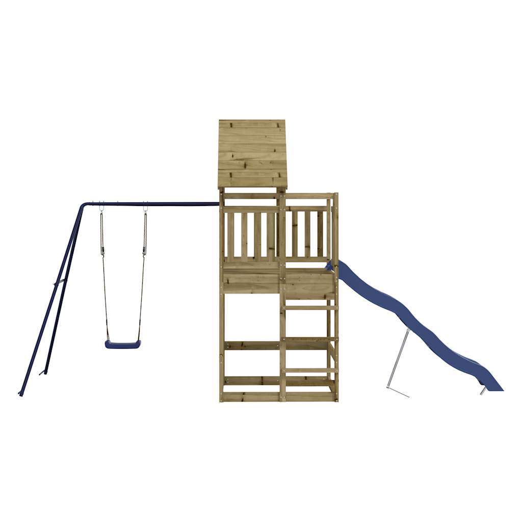 Outdoor Playset Blue Vacuum pressure treated pinewood Large