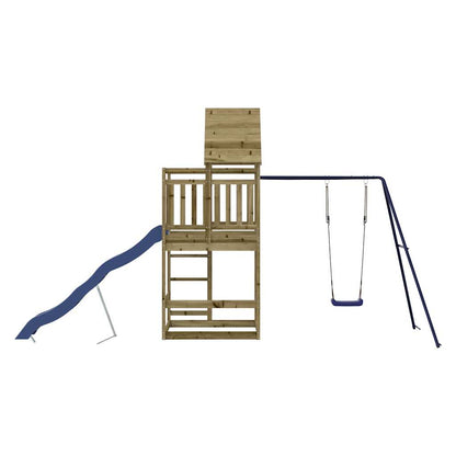 Outdoor Playset Blue Vacuum pressure treated pinewood Large